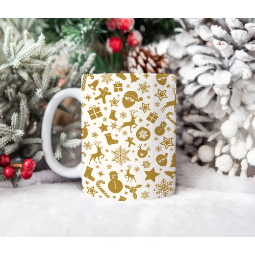 ŚWIĄTECZNY KUBEK 330ml PREZENT ŚWIĘTA POD CHOINKĘ