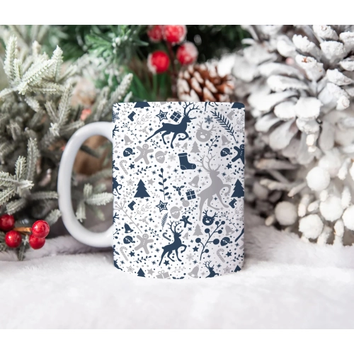 ŚWIĄTECZNY KUBEK 330ml PREZENT ŚWIĘTA POD CHOINKĘ