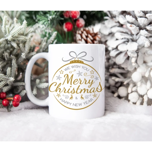 ŚWIĄTECZNY KUBEK 330ml PREZENT ŚWIĘTA POD CHOINKĘ