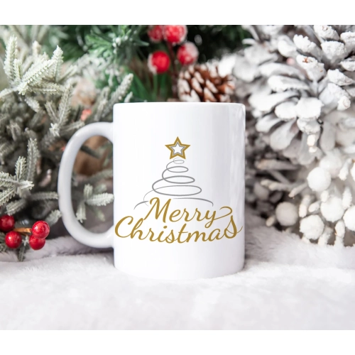 ŚWIĄTECZNY KUBEK 330ml PREZENT ŚWIĘTA POD CHOINKĘ