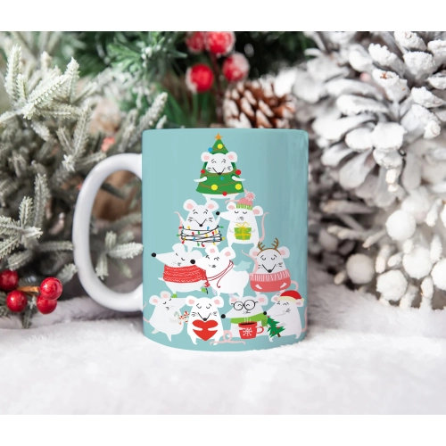 ŚWIĄTECZNY KUBEK 330ml PREZENT ŚWIĘTA POD CHOINKĘ