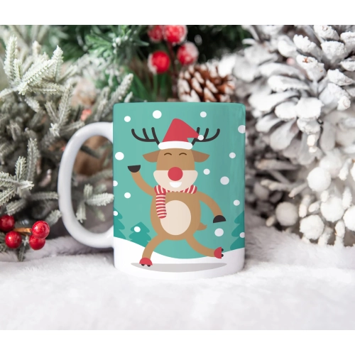 ŚWIĄTECZNY KUBEK 330ml PREZENT ŚWIĘTA POD CHOINKĘ