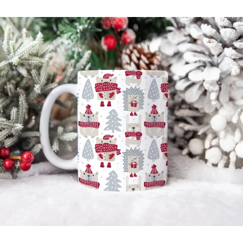 ŚWIĄTECZNY KUBEK 330ml PREZENT ŚWIĘTA POD CHOINKĘ