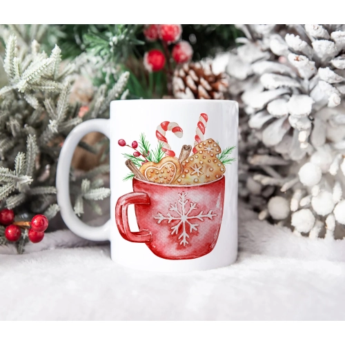 ŚWIĄTECZNY KUBEK 330ml PREZENT ŚWIĘTA POD CHOINKĘ