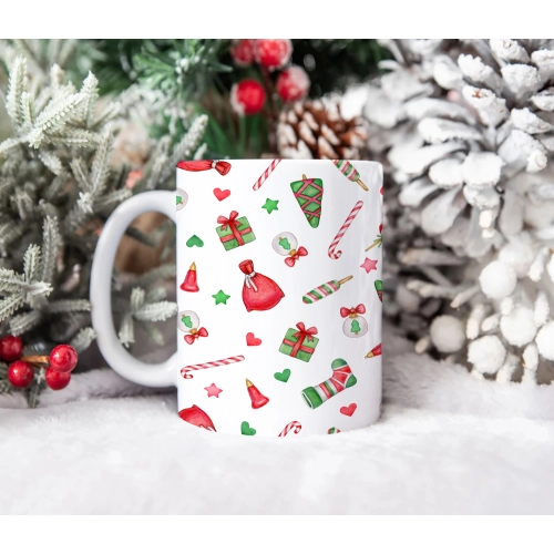 ŚWIĄTECZNY KUBEK 330ml PREZENT ŚWIĘTA POD CHOINKĘ