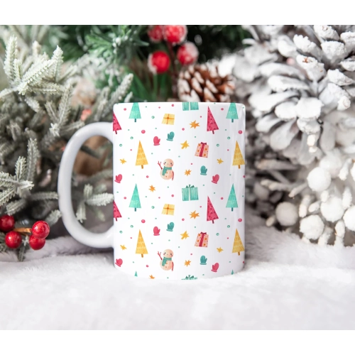 ŚWIĄTECZNY KUBEK 330ml PREZENT ŚWIĘTA POD CHOINKĘ