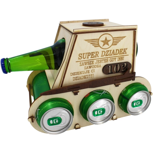 CZOŁG NA PIWO ALKOHOL SKRZYNKA PREZENT DLA DZIADKA
