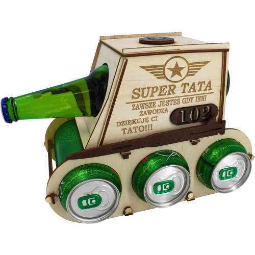 CZOŁG NA PIWO ALKOHOL SKRZYNKA PREZENT DLA TATY