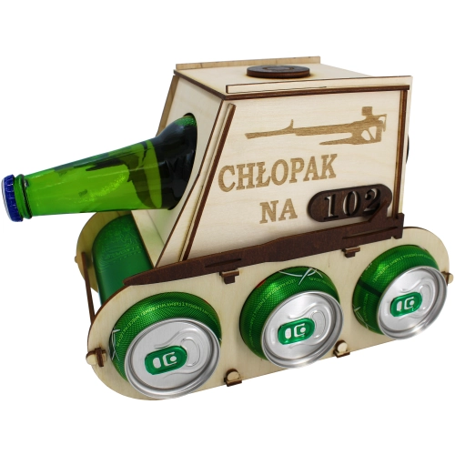 CZOŁG NA PIWO ALKOHOL SKRZYNKA PREZENT CHŁOPAKA