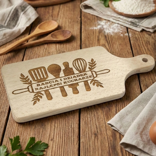PREZENT DZIEŃ BABCI DZIADKA DREWNIANA DESKA DO KROJENIA BABCIA DZIADEK