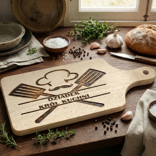 PREZENT DZIEŃ DZIADKA DREWNIANA DESKA DO KROJENIA DZIADEK GRAWER UPOMINEK