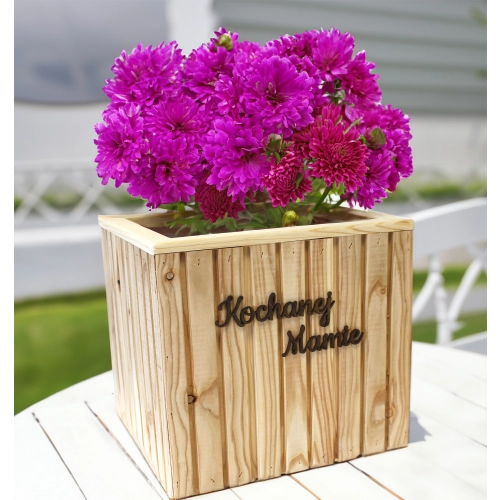 ELEGANCKA DONICZKA DREWNIANA Z GRAWEREM DLA KOCHANEJ MAMY DZIEŃ MATKI MAMA