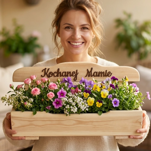 ELEGANCKA DONICZKA DREWNIANA Z GRAWEREM DLA KOCHANEJ MAMY DZIEŃ MATKI MAMA