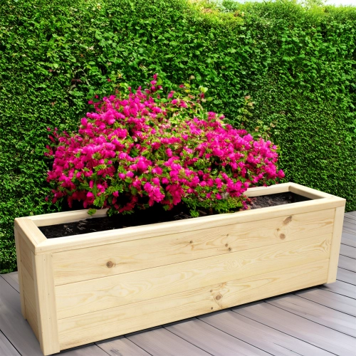 DONICA DONICZKA DREWNIANA 120x30CM POLSKA DO OGRODU TARAS WKŁAD NATURALNA