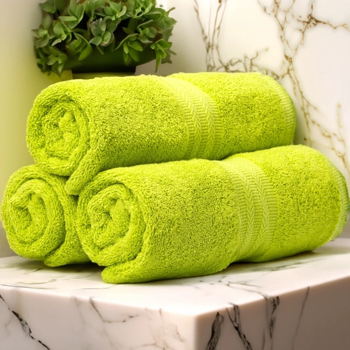 GRUBY RĘCZNIK KĄPIELOWY 50x100cm 550g/m2 PREMIUM CHŁONNY ZIELONY