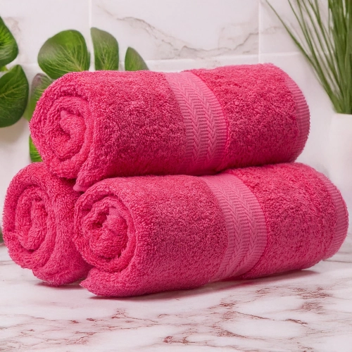 GRUBY RĘCZNIK KĄPIELOWY 50x100cm 550g/m2 PREMIUM CHŁONNY CIEMNY RÓŻ