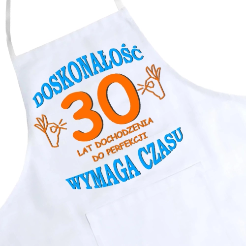 FARTUCH KUCHENNY NADRUK URODZINY 30 TRZYDZIESTKĘ