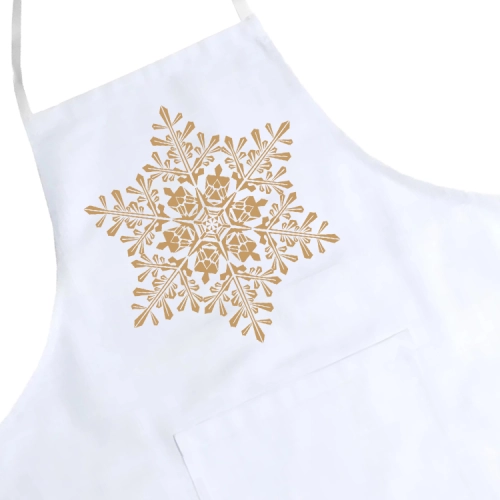 FARTUCH KUCHENNY ŚWIĄTECZNY PREZENT ŚNIEŻYNKA