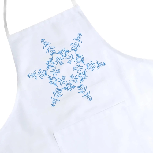 FARTUCH KUCHENNY ŚWIĄTECZNY PREZENT ŚNIEŻYNKA