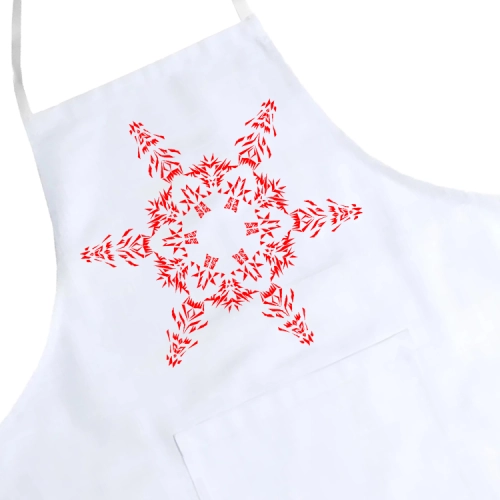 FARTUCH KUCHENNY ŚWIĄTECZNY PREZENT ŚNIEŻYNKA