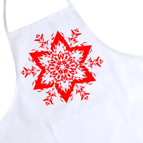 FARTUCH KUCHENNY ŚWIĄTECZNY PREZENT ŚNIEŻYNKA