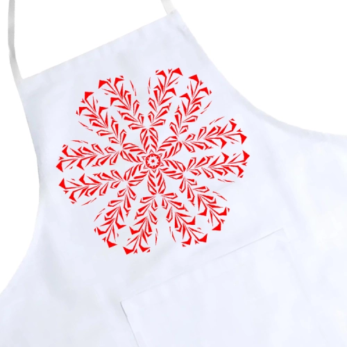 FARTUCH KUCHENNY ŚWIĄTECZNY PREZENT ŚNIEŻYNKA