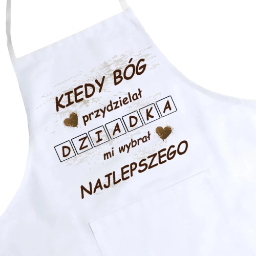 FARTUCH KUCHENNY Z NADRUKIEM PREZENT DZIEŃ DZIADKA