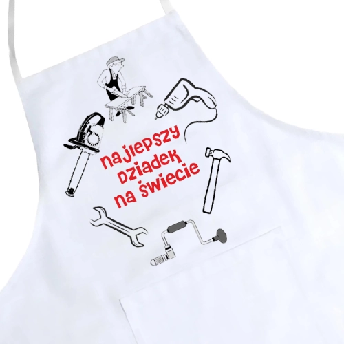 FARTUCH KUCHENNY Z NADRUKIEM PREZENT DZIEŃ DZIADKA