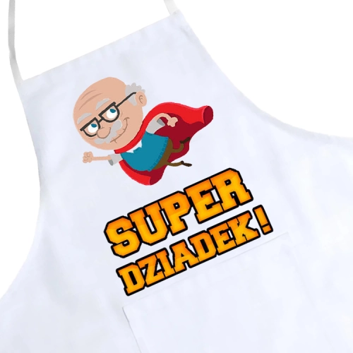 FARTUCH KUCHENNY Z NADRUKIEM PREZENT DZIEŃ DZIADKA