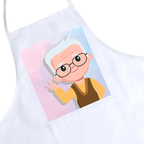 FARTUCH KUCHENNY Z NADRUKIEM PREZENT DZIEŃ DZIADKA