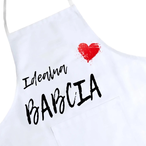 FARTUCH KUCHENNY Z NADRUKIEM PREZENT DZIEŃ BABCI