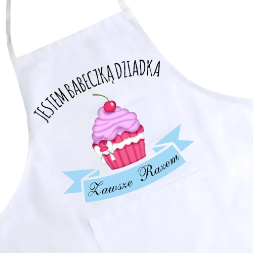 FARTUCH KUCHENNY Z NADRUKIEM PREZENT DZIEŃ BABCI