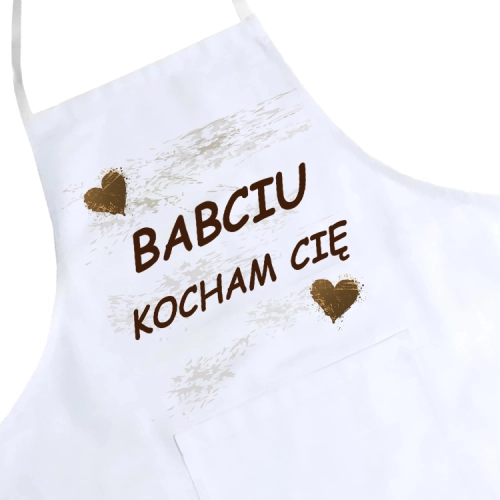 FARTUCH KUCHENNY Z NADRUKIEM PREZENT DZIEŃ BABCI
