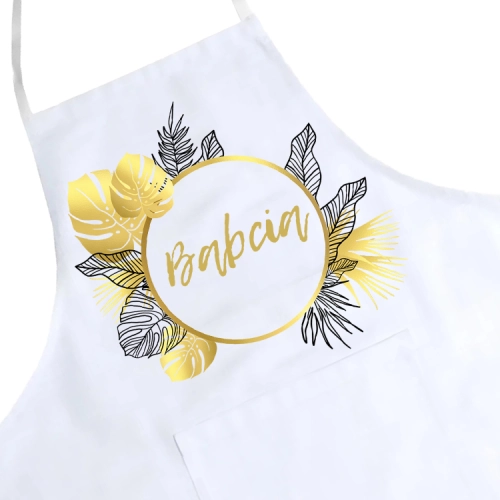 FARTUCH KUCHENNY Z NADRUKIEM PREZENT DZIEŃ BABCI