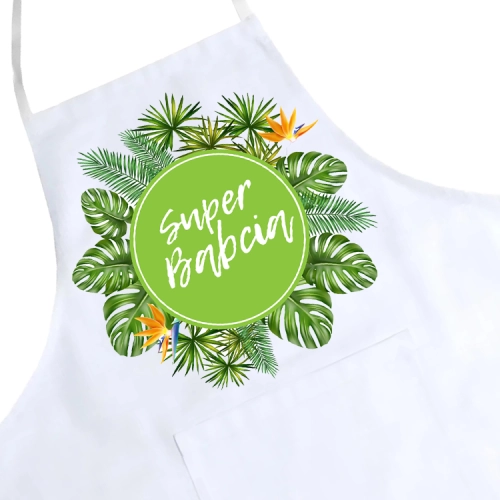FARTUCH KUCHENNY Z NADRUKIEM PREZENT DZIEŃ BABCI