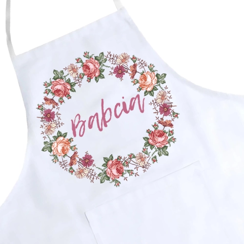 FARTUCH KUCHENNY Z NADRUKIEM PREZENT DZIEŃ BABCI