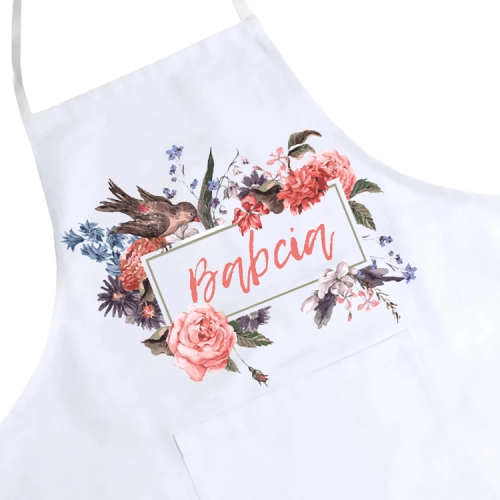 FARTUCH KUCHENNY Z NADRUKIEM PREZENT DZIEŃ BABCI