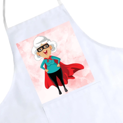 FARTUCH KUCHENNY Z NADRUKIEM PREZENT DZIEŃ BABCI