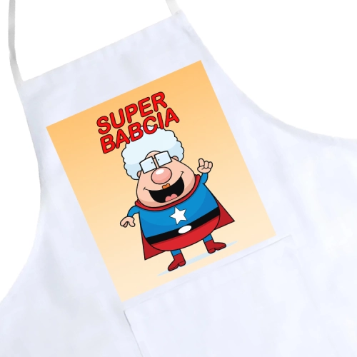 FARTUCH KUCHENNY Z NADRUKIEM PREZENT DZIEŃ BABCI