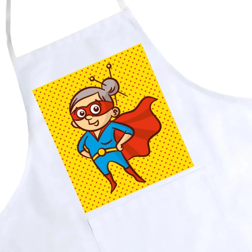 FARTUCH KUCHENNY Z NADRUKIEM PREZENT DZIEŃ BABCI