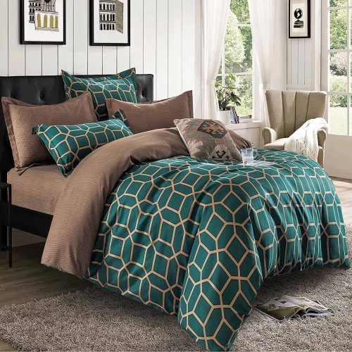 GRUBA DWUSTRONNA POŚCIEL FLANELOWA Z PRZEŚCIERADŁEM KOMPLET