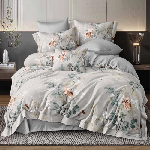 GRUBA DWUSTRONNA POŚCIEL FLANELOWA Z PRZEŚCIERADŁEM KOMPLET