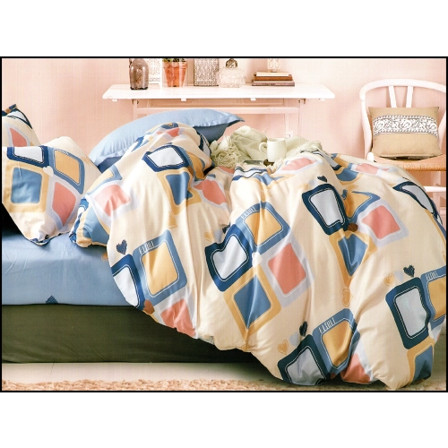 KOMPLET POŚCIELI DWUSTRONNA POŚCIEL 140x200 +2 POSZEWKI + PRZEŚCIERADŁO