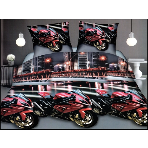 KOMPLET POŚCIELI DWUSTRONNA POŚCIEL 140x200 +2 POSZEWKI + PRZEŚCIERADŁO