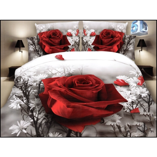 POŚCIEL 3D SATYNA BAWEŁNIANA 4cz.