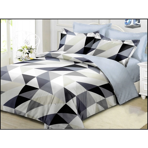 KOMPLET POŚCIELI SATYNA BAWEŁNIANA Z PRZEŚCIERADŁEM POSZWA