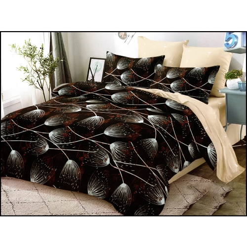 KOMPLET POŚCIELI DWUSTRONNA POŚCIEL 140x200 +2 POSZEWKI + PRZEŚCIERADŁO