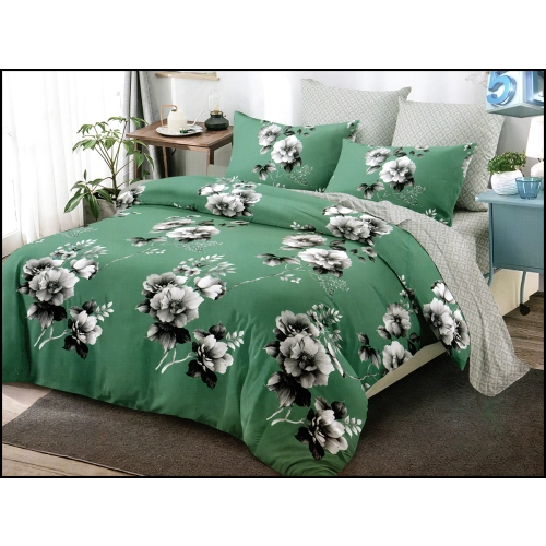 KOMPLET POŚCIELI 3D SATYNA BAWEŁNIANA 2 POSZEWKI 70X80 POSZWA