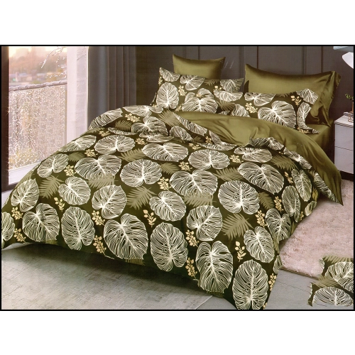 KOMPLET POŚCIELI SATYNA BAWEŁNIANA Z PRZEŚCIERADŁEM POSZWA