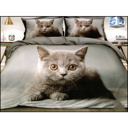 KOMPLET POŚCIELI 3D SATYNA BAWEŁNIANA 2 POSZEWKI 70X80 POSZWA